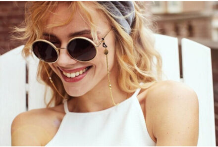 Chloe pearl zonnebrilkoordjes Goud - One size