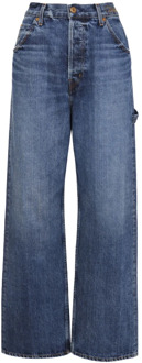 Chloe Wijde jeans met vintage wassing Chloé , Blue , Dames - W28