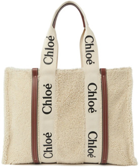 Chloe Witte Schoudertas Made in Italy Chloé , White , Dames - ONE Size