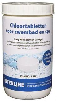 chloortablet 200gr long-90 1kg zwembadtoebehoren & onderhoud