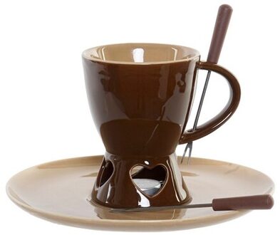 Chocolade Fondue Dkd Home Decor Rvs Porselein