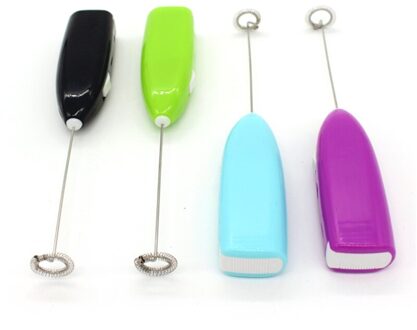 Chocolade Melk Kannen Frother Keuken Garde Mixer Hand Melkschuimers Voor Koffie Cappuccino Creamer Frothy Blend zwart