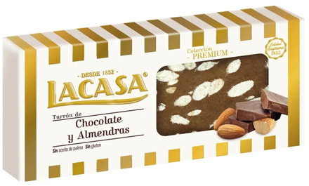 Chocolate and almond nougat