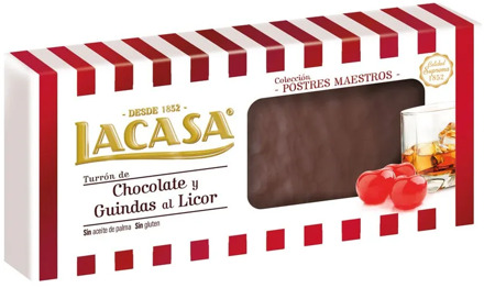 Chocolate and cherry liqueur nougat