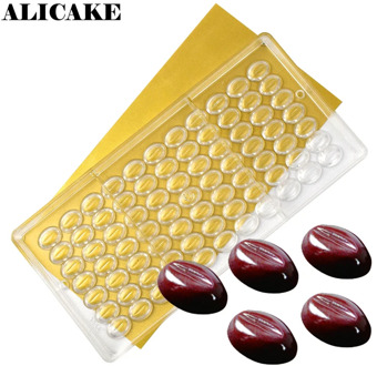 Chocolate Bar Mold Baking Polycarbonate Coffee Bean Baking Molds Plastic Chocolate Candy Form Mould Baking Pastry Bakery Tools