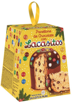 Chocolate Panettone with Lacasitos. 100g