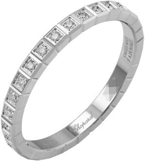 Chopard Ice Cube Pure White Gold Diamond Full-Set Ring Chopard , White , Heren - ONE Size