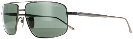 Chopard zonnebril SCHF21M 568P Totaal glanzend Gunmetal Gray Green Polarisated - maat Zwart