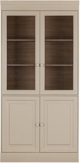 Chow 2-deurs vitrinekast - Grenen - Dakargrau - 215x105x40 Grijs