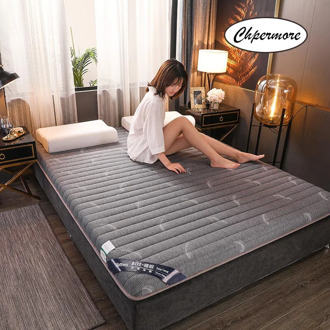 Chpermore New Latex natural Mattresses 10cm Thickening Foldable Slow rebound Memory Tatami emulsion Mattress King Queen Size