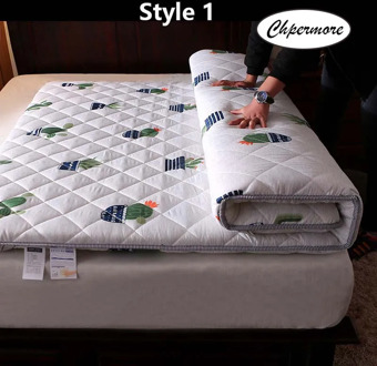 Chpermore thickening Sanding print Mattress Tatami Single double Foldable Mattresses Bedspreads King Queen Twin Size