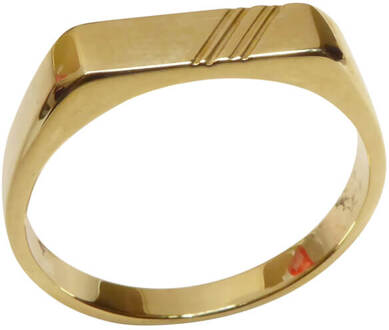Christian 14 karaat cachet ring Geel Goud - One size