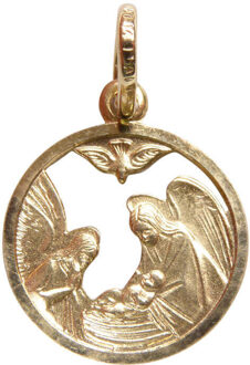 Christian 14 karaat gouden engel hanger Geel Goud - One size