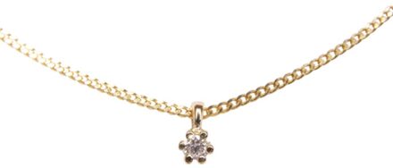 Christian 14 karaat gouden hanger met diamant Geel Goud - One size