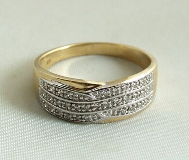 Christian 14 karaat gouden ring met diamanten Geel Goud - One size