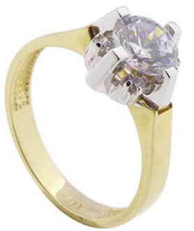 Christian 14 karaat gouden zirkonia ring Geel Goud - One size