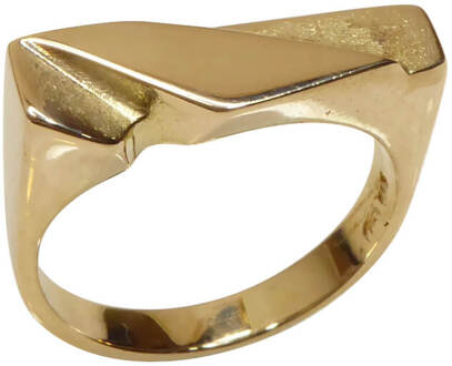 Christian 14 karaat heren gouden cachet ring Geel Goud - One size