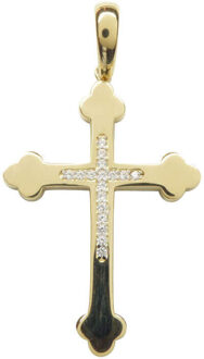 Christian 14 karaat massieve kruis Geel Goud - One size