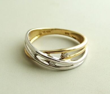 Christian Bicolor Christian gouden ring met diamant