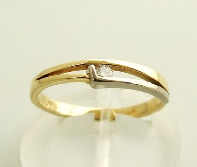 Christian Bicolor diamanten ring Geel Goud - One size
