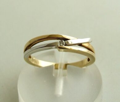 Christian Bicolor gouden ring met diamant Geel Goud - One size