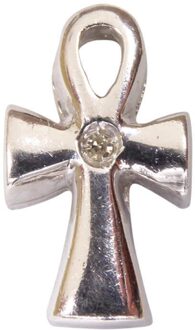 Christian Egyptische kruis hanger Wit Goud - One size