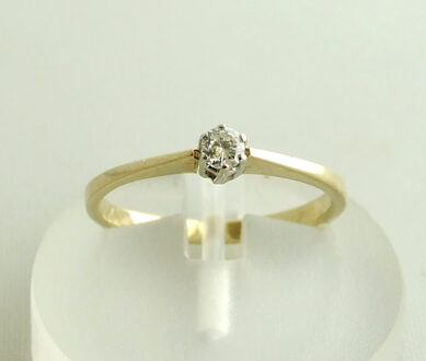 Christian Geel gouden briljant geslepen diamanten ring Wit Goud - One size
