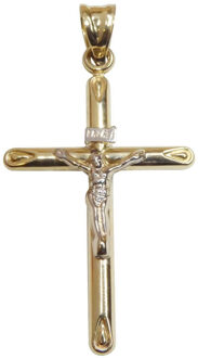 Christian Gouden heren kruis Geel Goud - One size