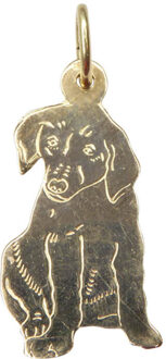 Christian Gouden hond hanger Geel Goud - One size