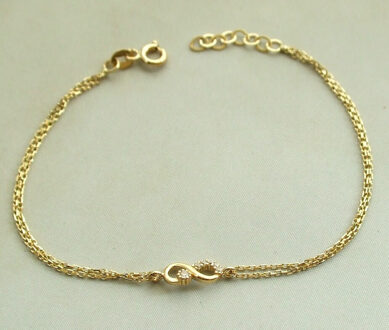 Christian Gouden infinity armband Geel Goud - One size