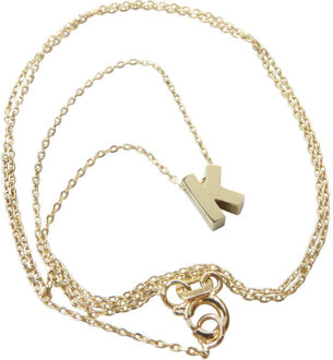 Christian Gouden ketting met k hanger Geel Goud - One size