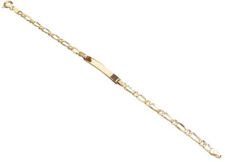 Christian Gouden kind naam plaat armband Geel Goud - One size