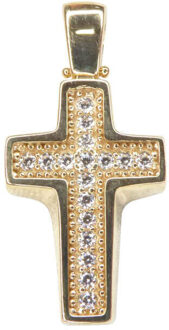 Christian Gouden kruis hanger Geel Goud - One size