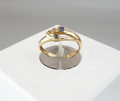 Christian Gouden ring met saffier Geel Goud - One size