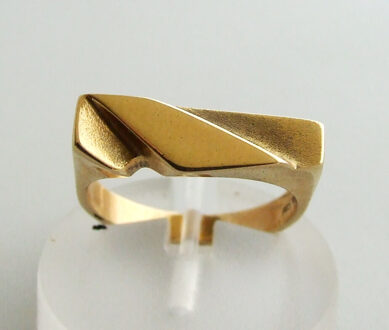 Christian Gouden ring relief Geel Goud - One size