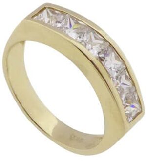 Christian Gouden zirkonia ring Geel Goud - One size