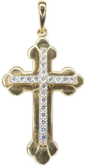 Christian Massieve kruis Geel Goud - One size