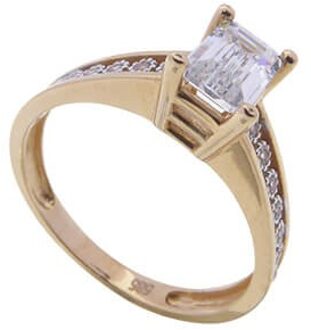 Christian Rosé gouden ring met Swarovski zirconia