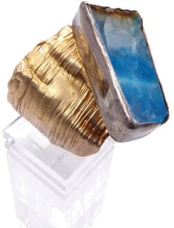 Christian Zilveren ring met agaat Geel Goud - One size