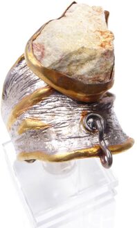 Christian Zilveren ring met grossulaar Geel Goud - One size