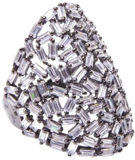 Christian Zilveren zirkonia ring Geel Goud - One size