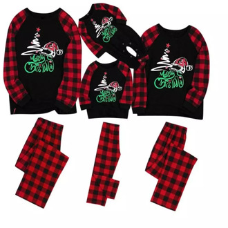 Christmas Adult Kids Matching Clothes Pajamas Set Family Sleepwear Nightwear Long Sleeve Santa Claus T Shirt Pants Clothes Set