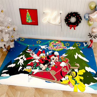 Christmas Carpet Minnie Mickey Play mat Kids Area Rugs for Living Room Children's Room Play Crawling Floor Mat Christmas Rugs