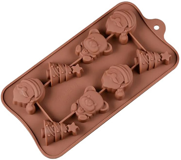 Christmas Chocolate Mold, Santa Claus Head Christmas Bear, Christmas Tree Shape Baking Cake Silicone Mold силиконовые формы 6*