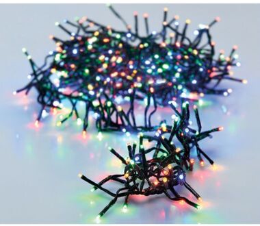Christmas Decoration clusterlichtjes gekleurd -280 cm -384 leds - Kerstverlichting kerstboom Zwart