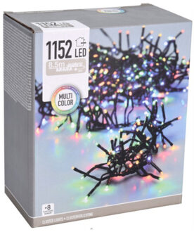 Christmas Decoration clusterlichtjes gekleurd -840 cm -1152 leds - Kerstverlichting kerstboom Zwart