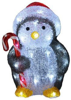 Christmas Decoration Kerstverlichting figuur - pinguin - 24 cm - kerstverlichting figuur Multikleur