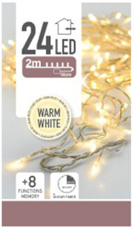 Christmas Decoration kerstverlichting warm wit -2 m -24 leds- batterij - Kerstverlichting kerstboom