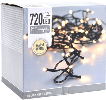 Christmas Decoration kerstverlichting warm wit -54 m -720 leds - Kerstverlichting kerstboom Groen