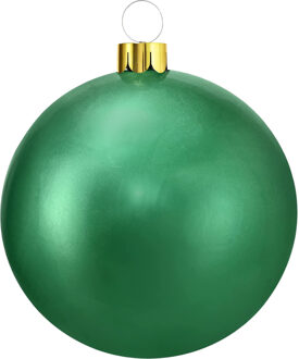 Christmas Decoration mega kerstbal - 65 cm - groen - opblaasbaar - Opblaasfiguren